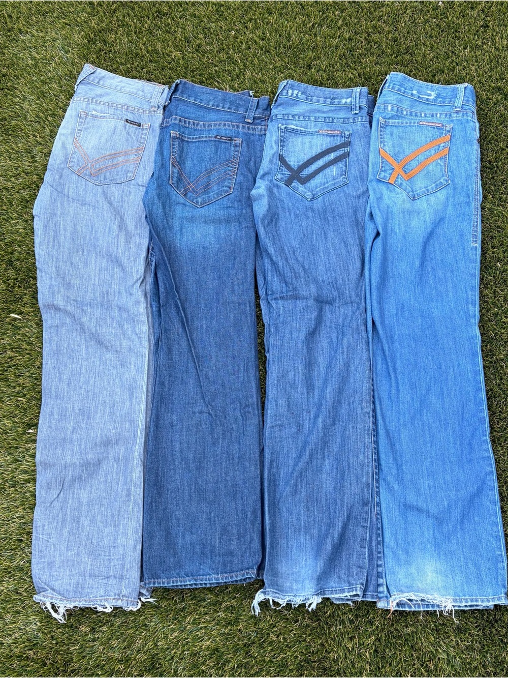 Mens William Rast Bundle 4 Straight Leg Y2K Denim Jeans All Size 32 Sick Vintage